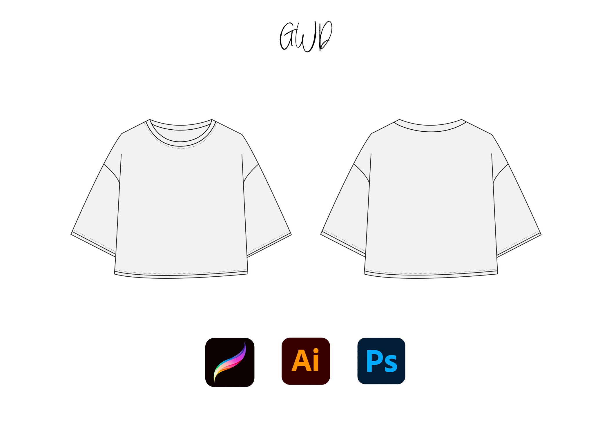 Cropped T-shirt Mockup Template